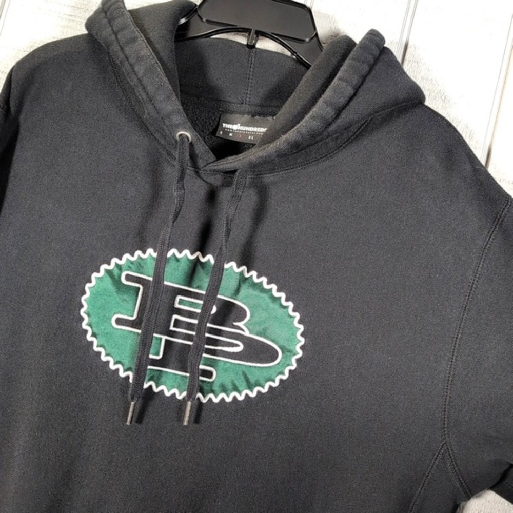 The Hundreds Black Hoodie Stitched Thick Sweater Mens Vintage - Size Large L